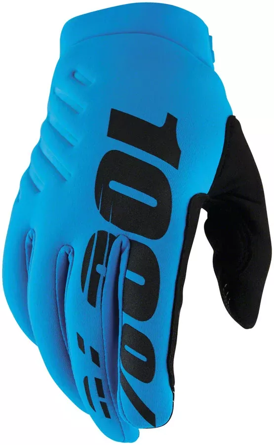 100% Brisker Gloves – Turquoise Full Finger Men’s Large