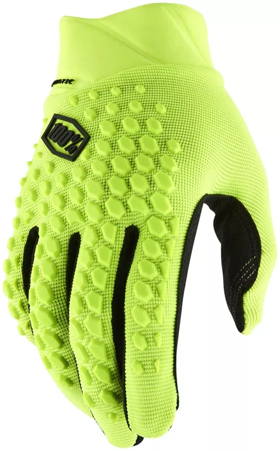 100% Geomatic Gloves – Flourescent Yellow Full Finger Men’s Large