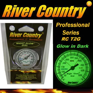 2″ River Country ‘NIGHT GLOW’ Adjustable BBQ, Grill, Smoker & Pit Thermometer (RC-T2G)