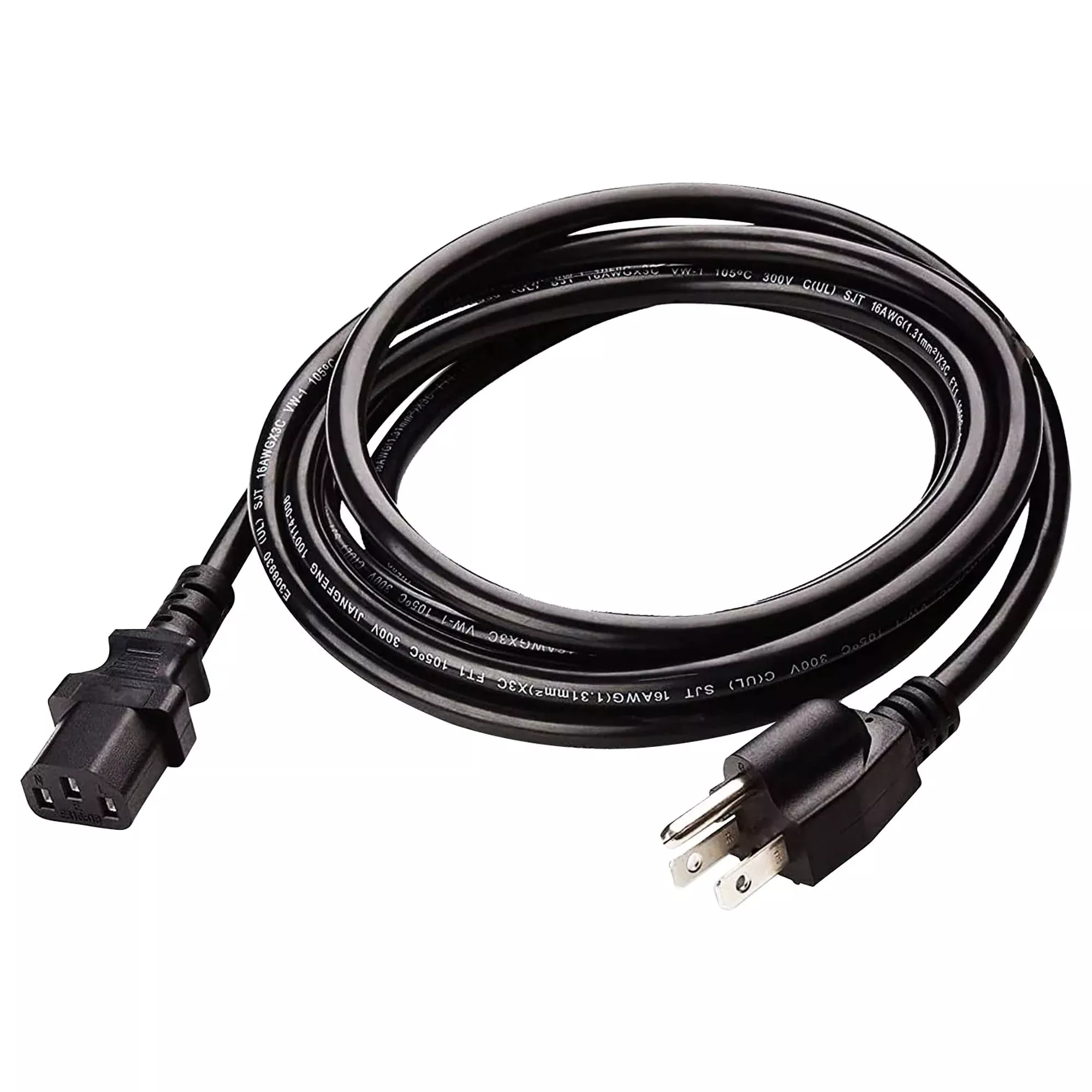 5Core AC Power Extension Cord 10Ft 3 Prong Adapter Polarized