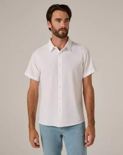 7Diamonds Barnes Short Sleeve Shirt White