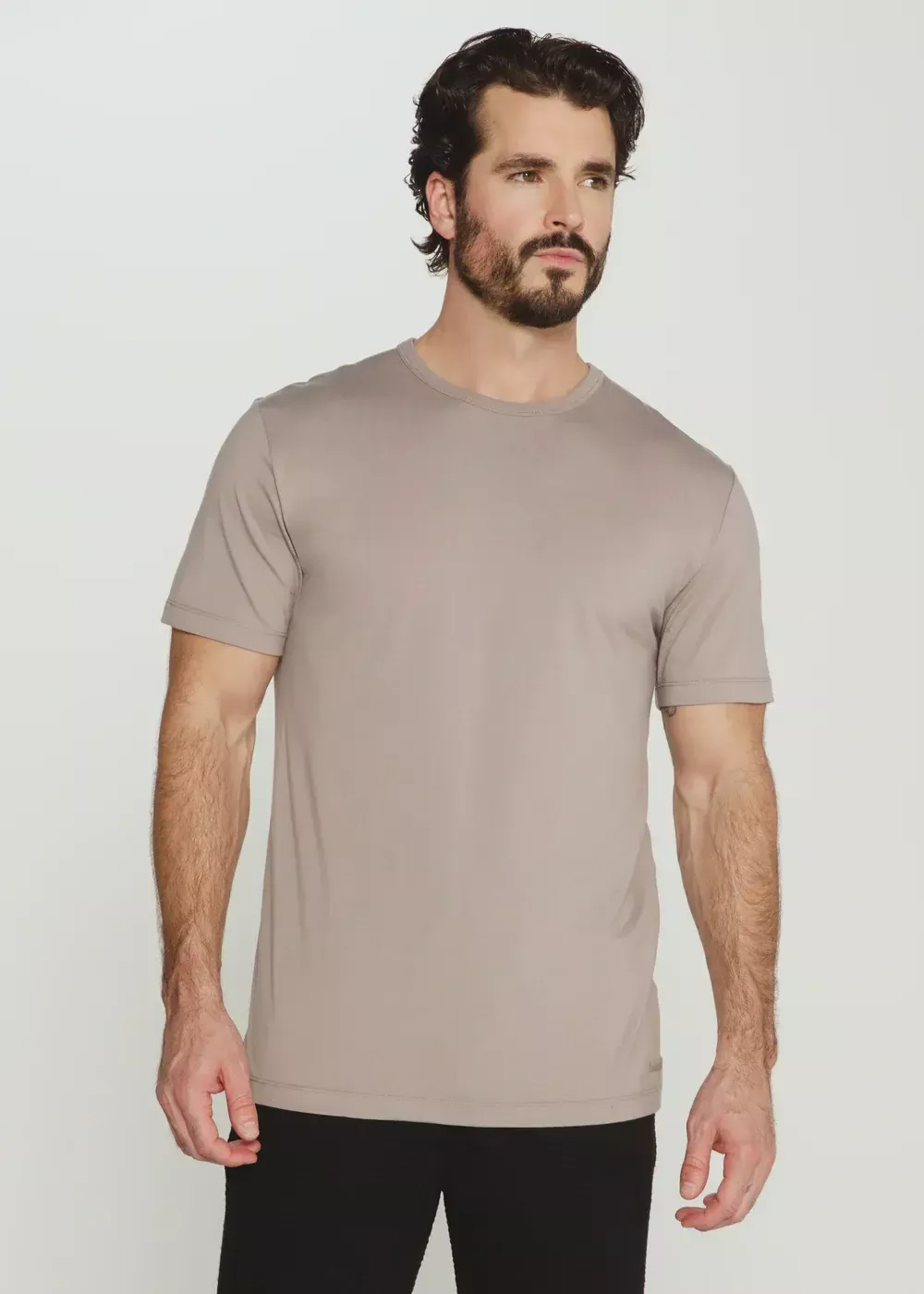 7Diamonds Modal Crew Neck Short Sleeve Tee Smokey Taupe