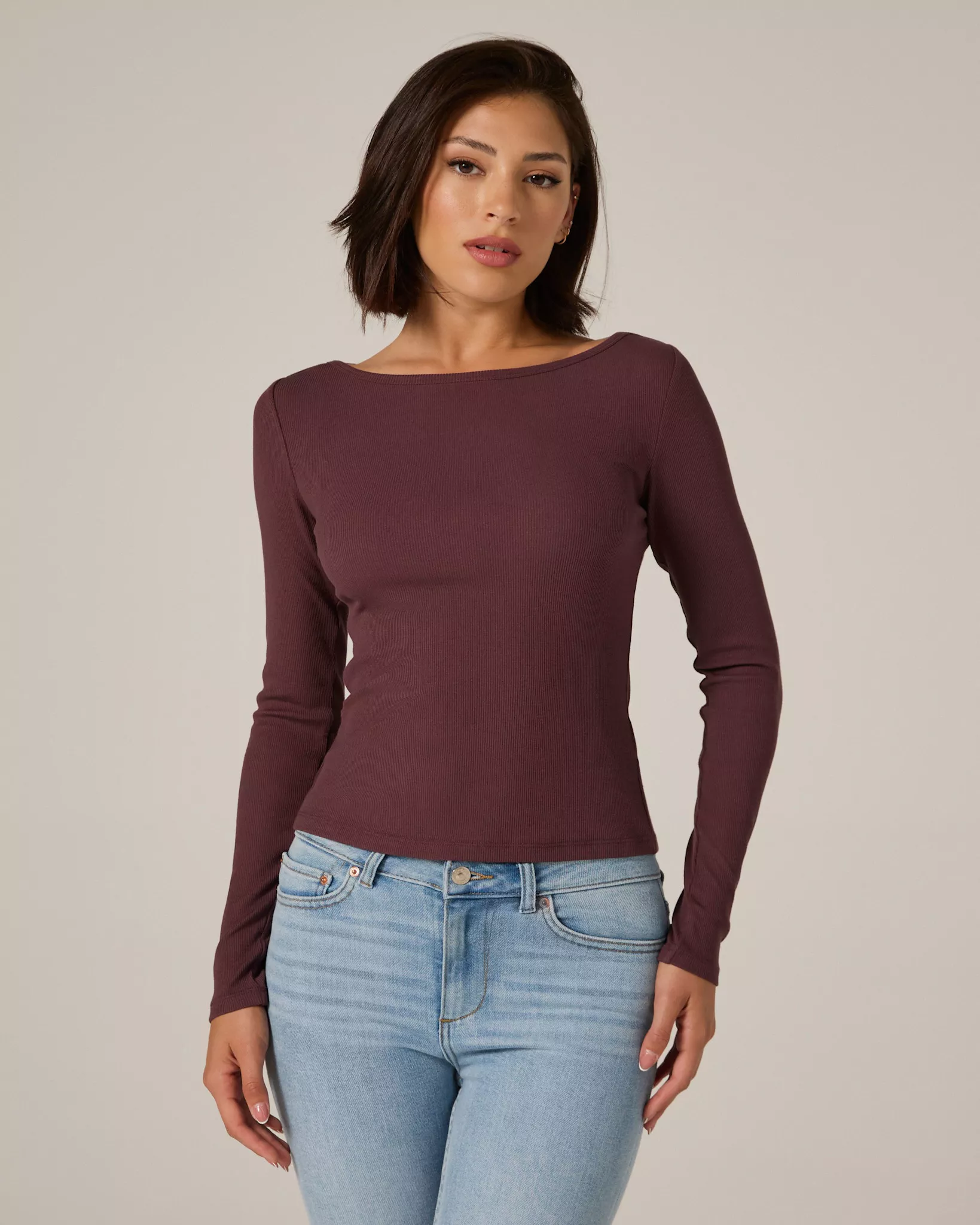 7Diamonds MODAL RIBBED BOATNECK TOP