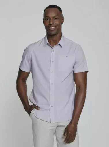7Diamonds Palm Short Sleeve Shirt Stone Rose