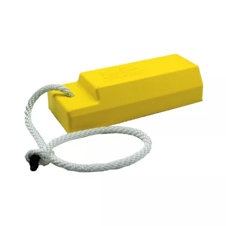 Aircraft Wheel Chock – 12″ Length – Rope Lanyard – Single – Yellow