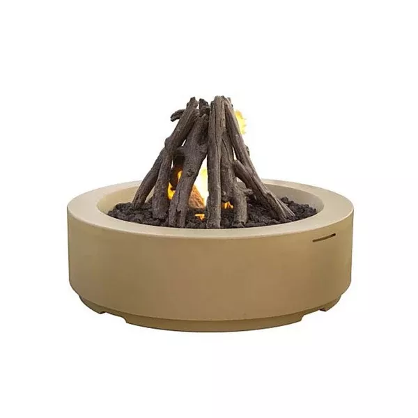 American Fyre Designs 686-M6 Louvre Round 48″ Café Blanco Fire Pit