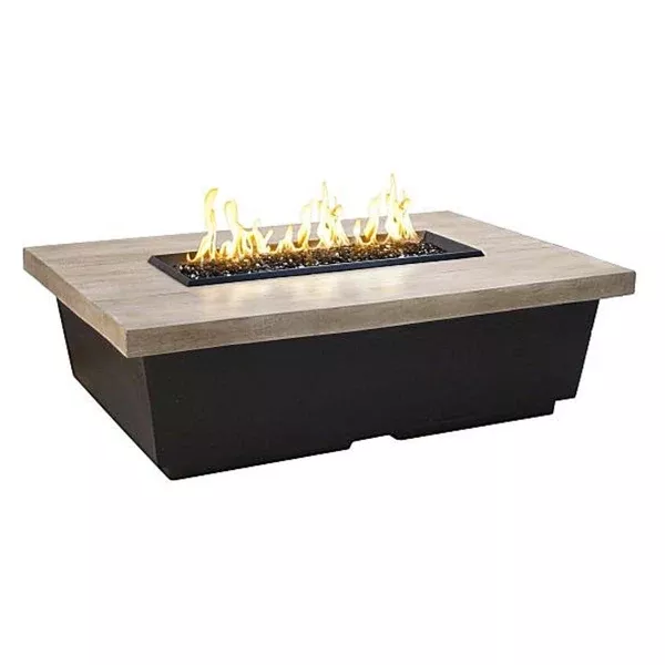 American Fyre Designs 783-SPM Reclaimed Wood Cont Rect Firetable