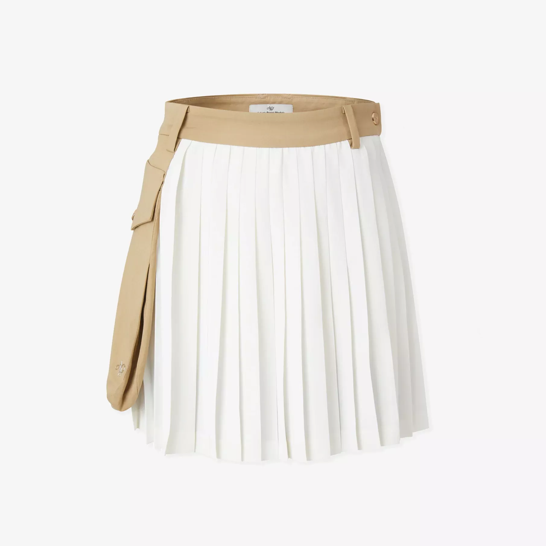 AOWWomen's Utility Pleats Skirt - Beige