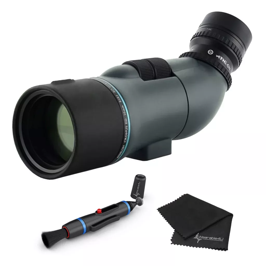 Athlon Optics Cronus 12-36×50 UHD Spotting Scope with included Wearable4U Lens Cleaning Pen and Lens Cleaning Cloth Bundle