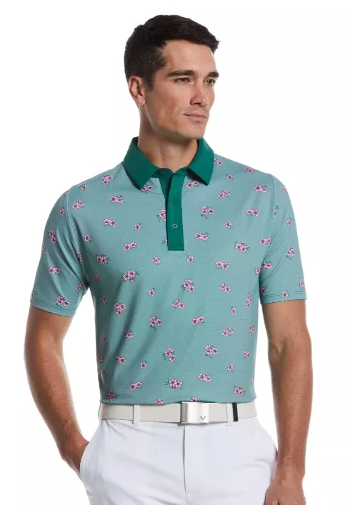 Azalea Gingham Print Golf Polo