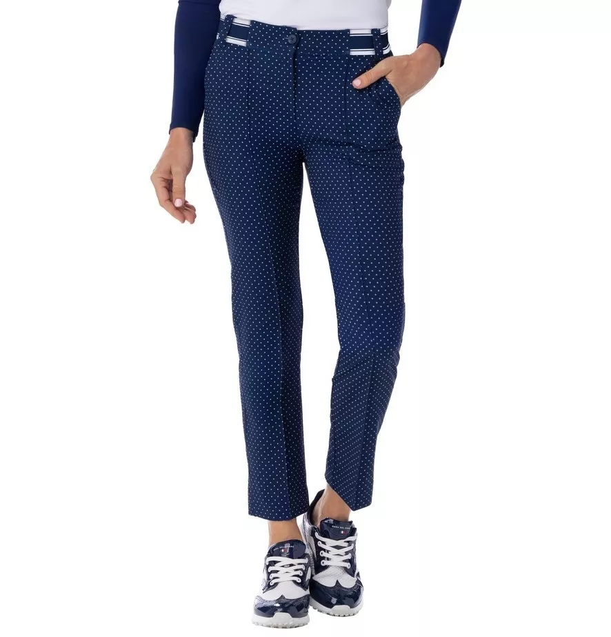 Belyn Key Crop Pant Ink Coastal Dot