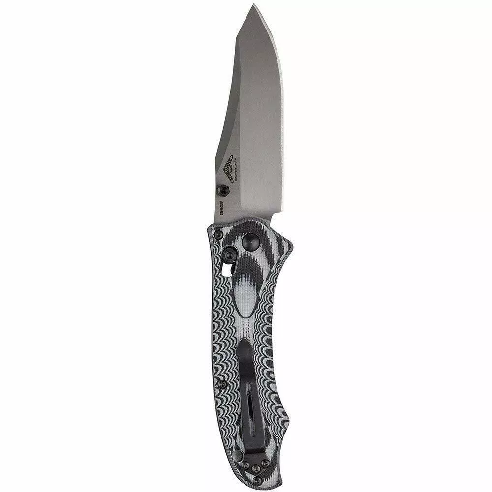 Benchmade Rift 950 Knife, Reverse Tanto Plain Edge/Satin Finish, Black & White