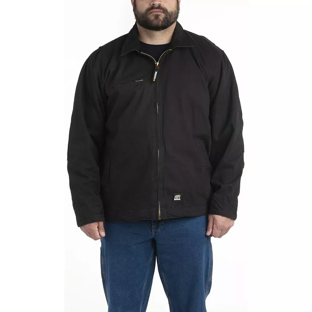 Berne J374 Men's Highland Washed Gasoline Jacket with Welt Pockets