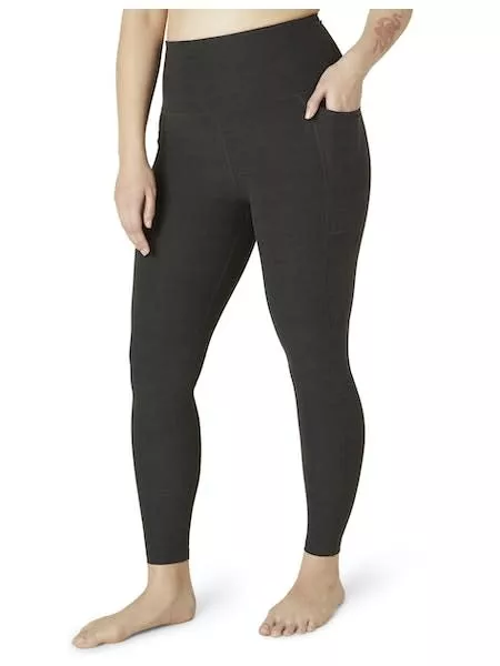 Beyond Yoga Out of Pocket Midi Legging Darkest Night