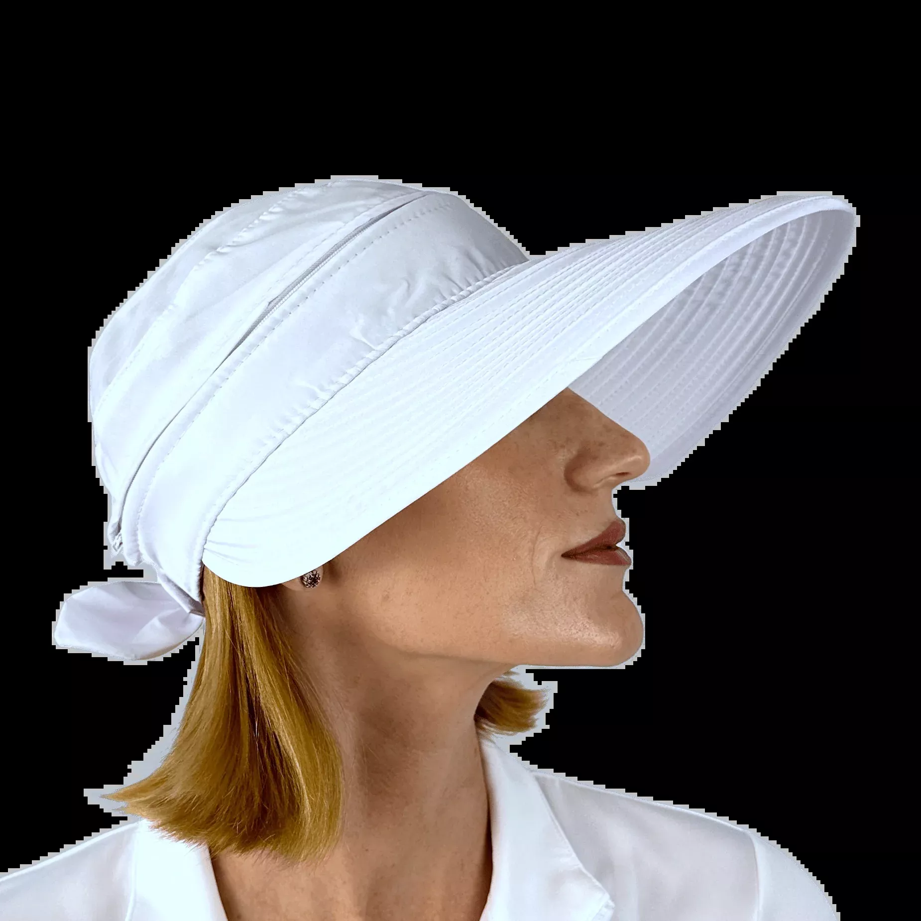 BOG Women’s Zip Off Hat-White, Khaki, Navy, Light Blue