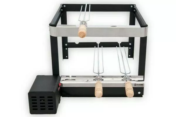 Brazilian High Rotisserie BBQ Grill 3 Skewers Churrasqueira Rotisseria 3 espetos