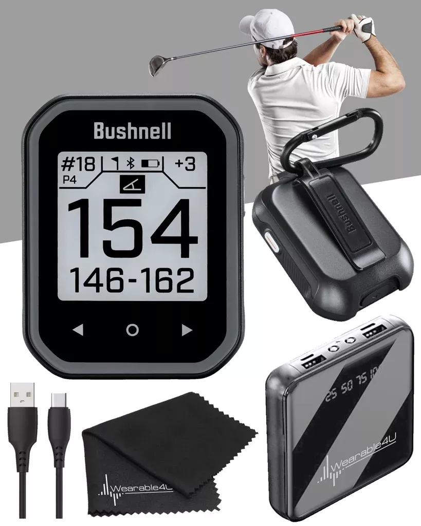 Bushnell Phantom 3 Slope GPS Golf with Slope Technology, Touchscreen, Magnetic Cart Mount, Wearable4U