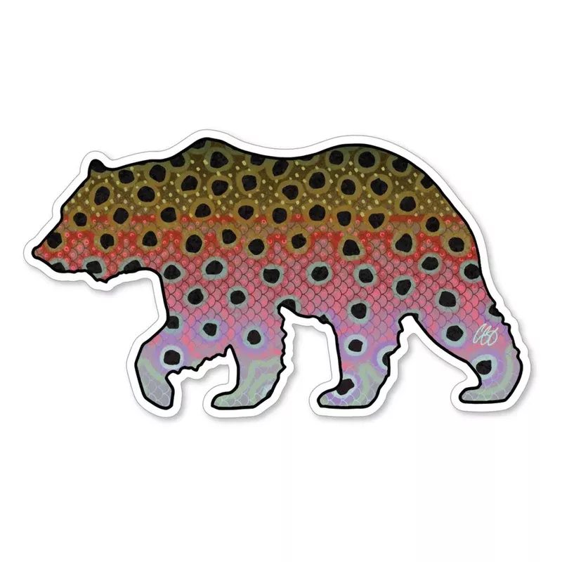CASEY UNDERWOOD BEAR TROUT STICKER