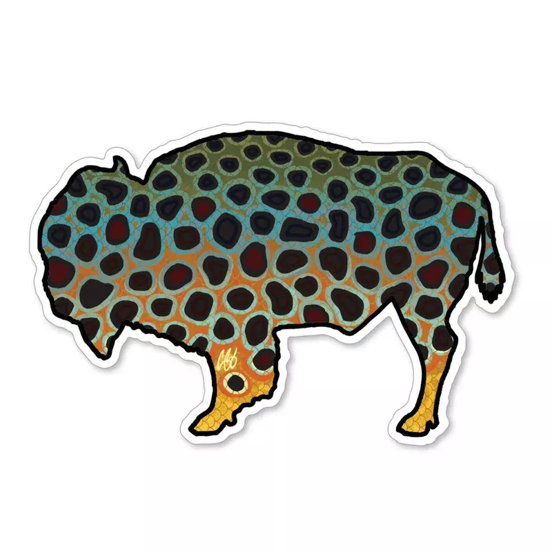 CASEY UNDERWOOD BISON TROUT STICKER