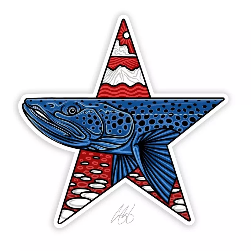 CASEY UNDERWOOD STAR BROWN STICKER