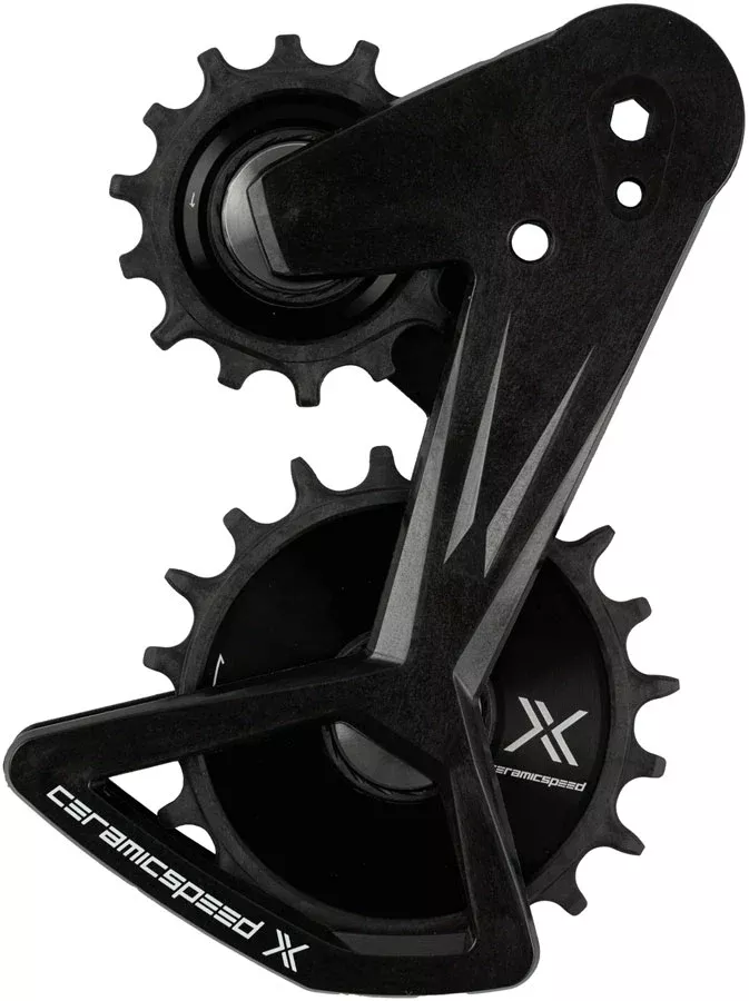 CeramicSpeed OSPW X Alpha Pulley Wheel System SRAM RED/Force/Rival XPLR E1 – ALPHA Aluminum Pulley Carbon Cage BLK