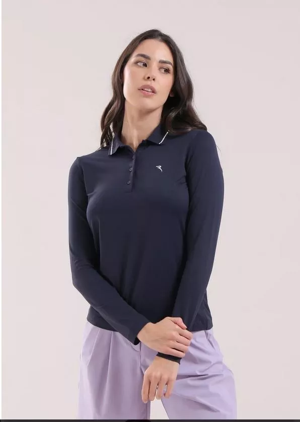 Chervo Activity Long Sleeve Polo Timeless Navy