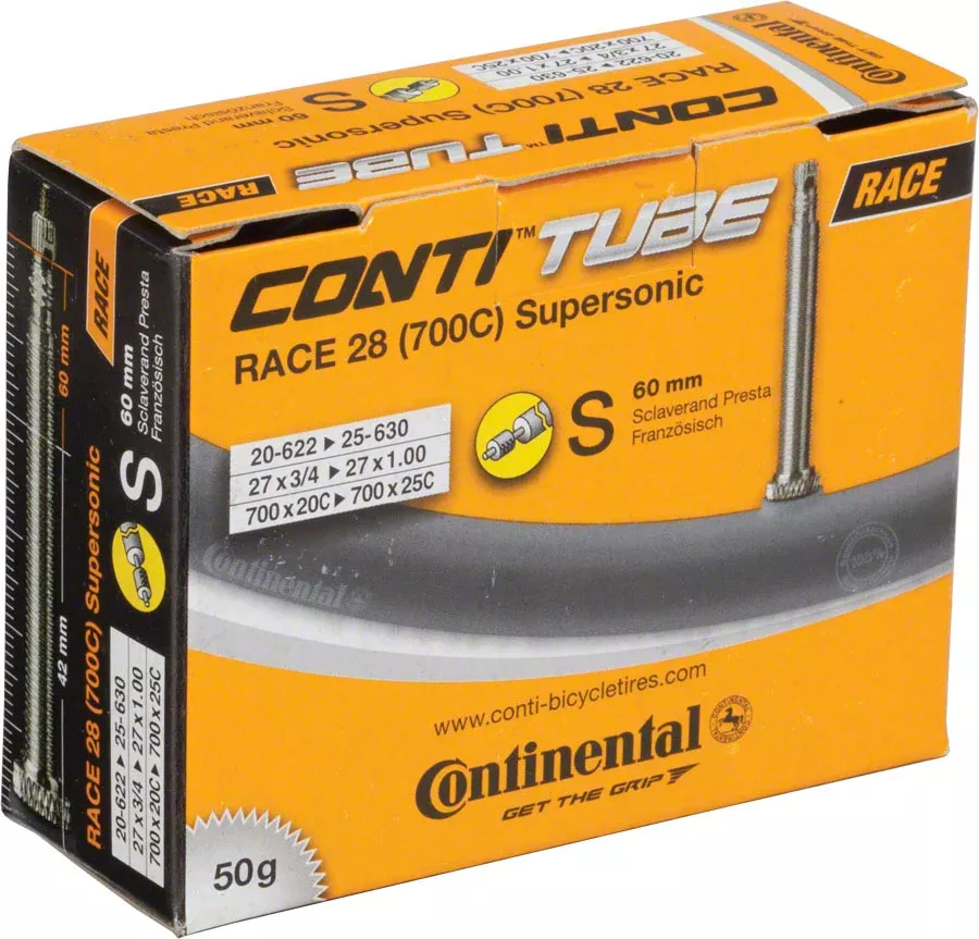 Continental Supersonic Tube – 700 x 20 – 25mm 60mm Presta Valve
