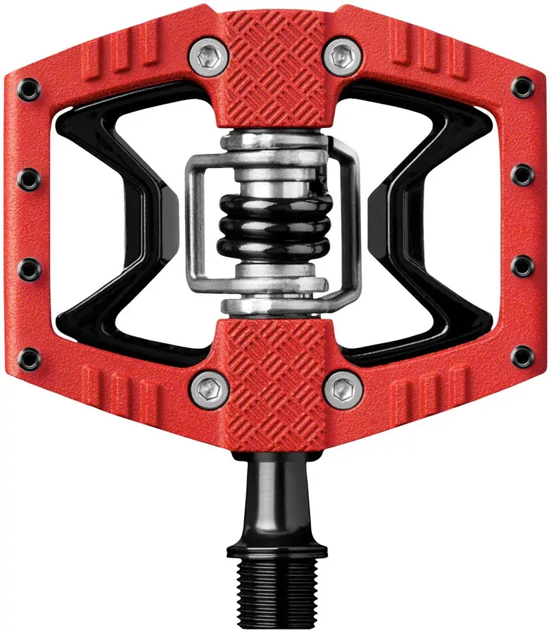 Crankbrothers Double Shot 3 Pedals – Single Side Clipless Platform Aluminum 9/16″ Red/BLK