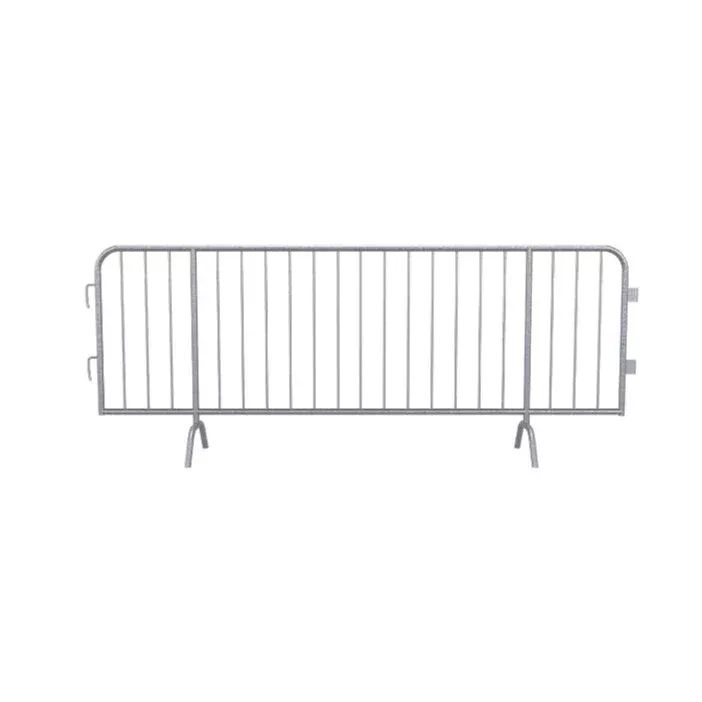 Crowdmaster Crowd Control Hot-Dipped Galvanized Heavy Duty Steel Barricade – Bridge Feet – 8.5 Ft Long