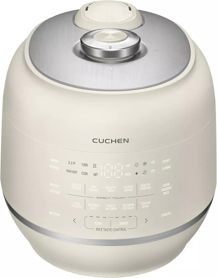 [CUCHEN] CRT-RPK1040IUS | 2.1 Ultra High-Pressure Induction Heating Rice Cooker 10 Cup (Uncooked) | Full Stainless Power Lock System | Auto Steam Clean | Voice Guide | Made in Korea | Ivory