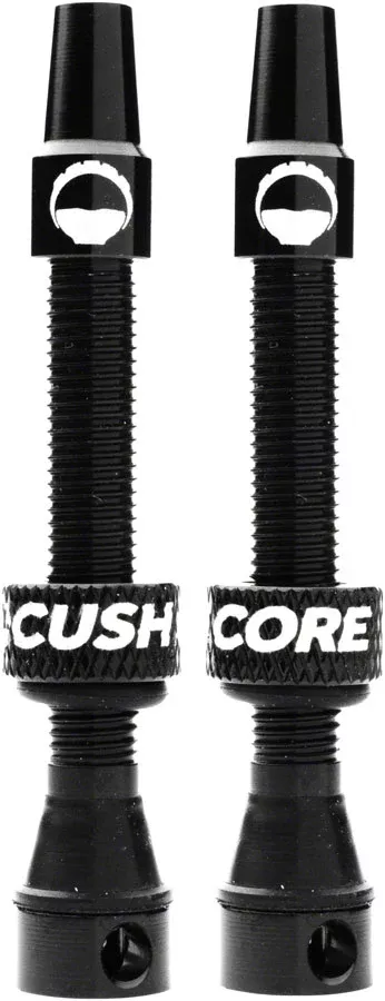 CushCore Tubeless Presta Valve Set – 44mm Black
