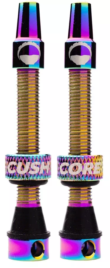CushCore Tubeless Presta Valve Set – 44mm Oil Slick