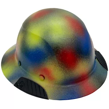 DAX Fiberglass Composite Hard Hat - Full Brim Textured Paintball Camo