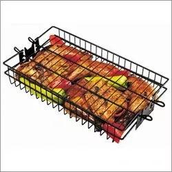 Deluxe Non Stick Flat Rotisserie Spit Basket – 24785