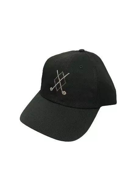 Dolly Mama- Argyle Cross Clubs Baseball Cap Black