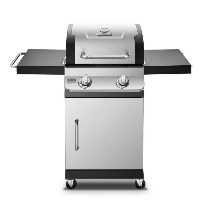 Dyna-Glo Premier Propane Gas Grill Stainless Steel Built In Thermometer 2 Burner