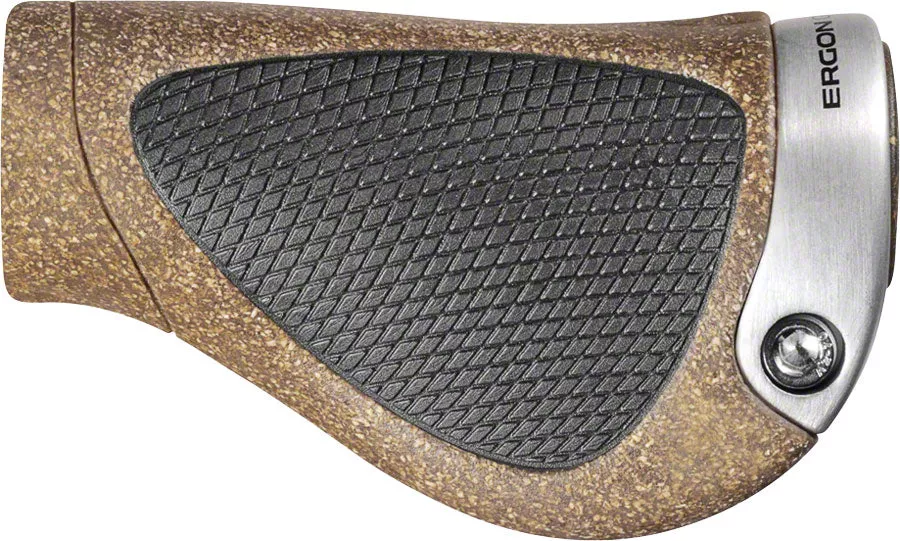 Ergon GP1 BioKork Grips – Lock-On Twistshift Large Black/Tan