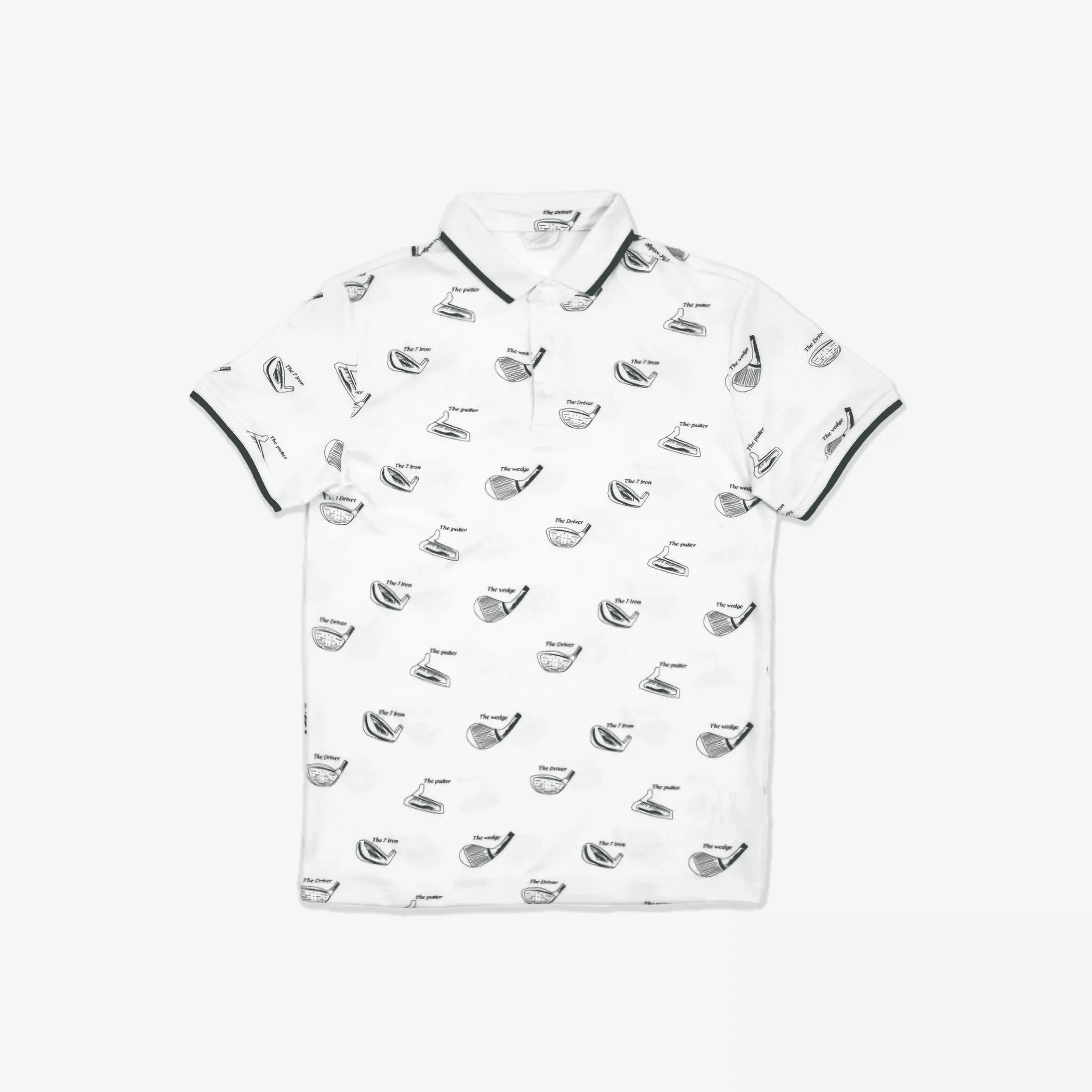 FalcosiaMen’s Printed Polo – White