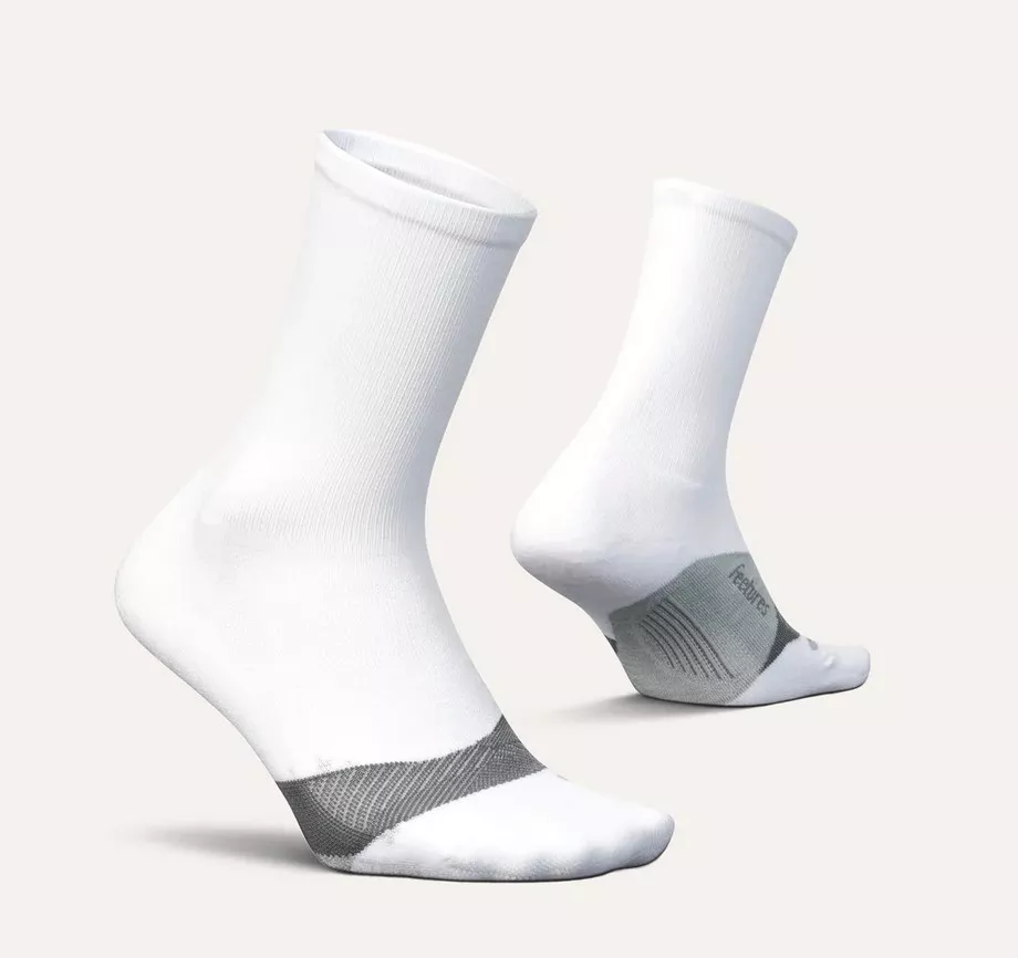 Feetures Elite Lt Cushion Mini Crew White
