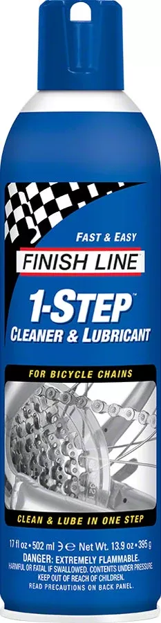 Finish Line 1-Step Cleaner and Bike Chain Lube – 17oz Aerosol
