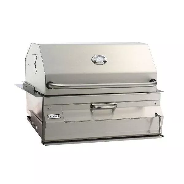 Fire Magic 24″ Stainless Steel Built In Charcoal Grill w/ Warming Rack 12-SC01C-A