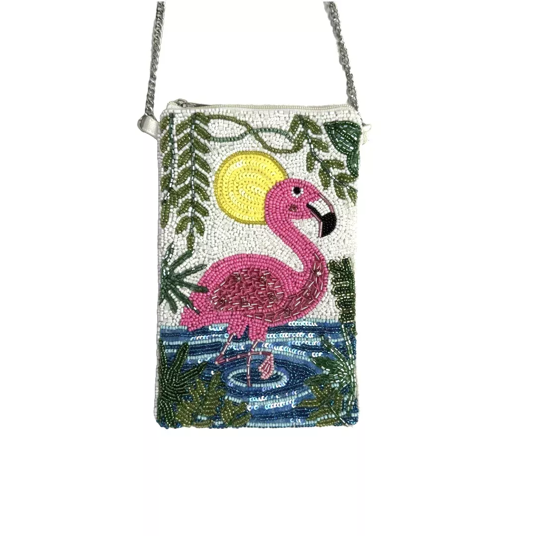 “Flamingo” Beaddie Phone Bag