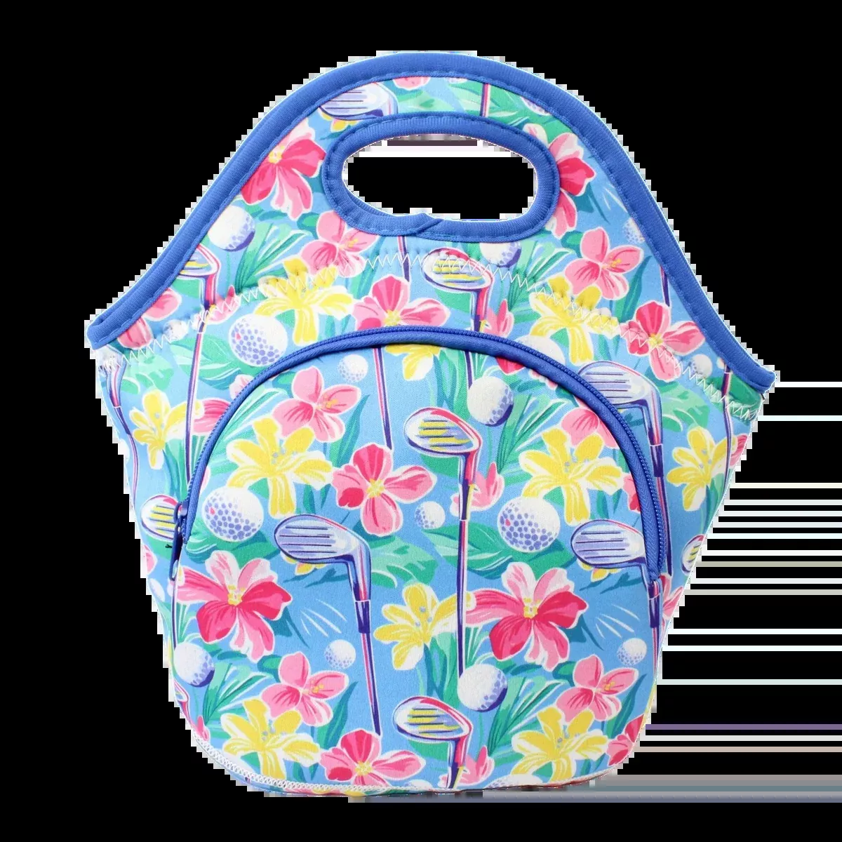 “Floral Clubs” Neoprene Lunch Bag