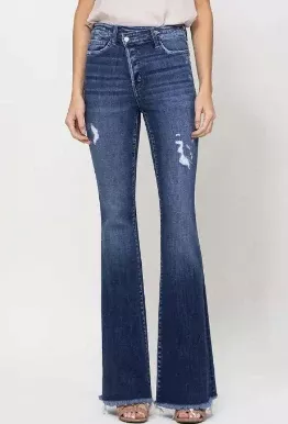 Flying Monkey Super High Rise Asymmetrical Flare Jeans