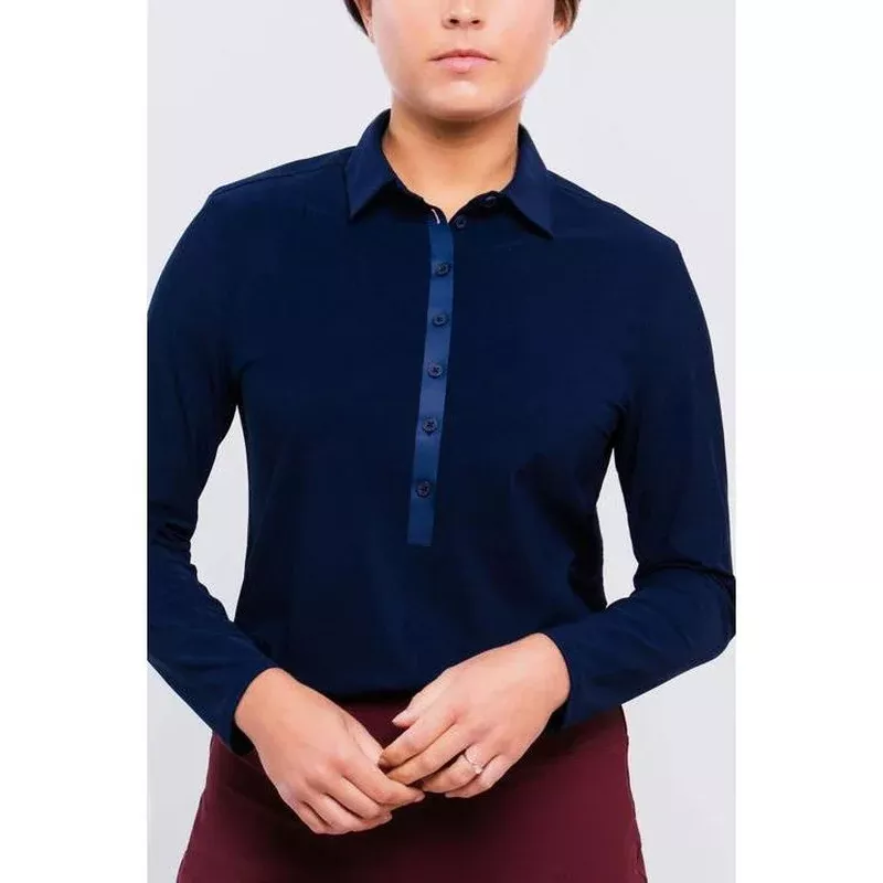 Foray Golf Core L/S Polo – Navy