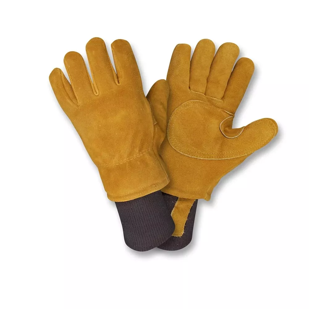 FreezeBeater 3-Layer Lined Cowhide Palm Glove with Knit Wrist, 1 pair