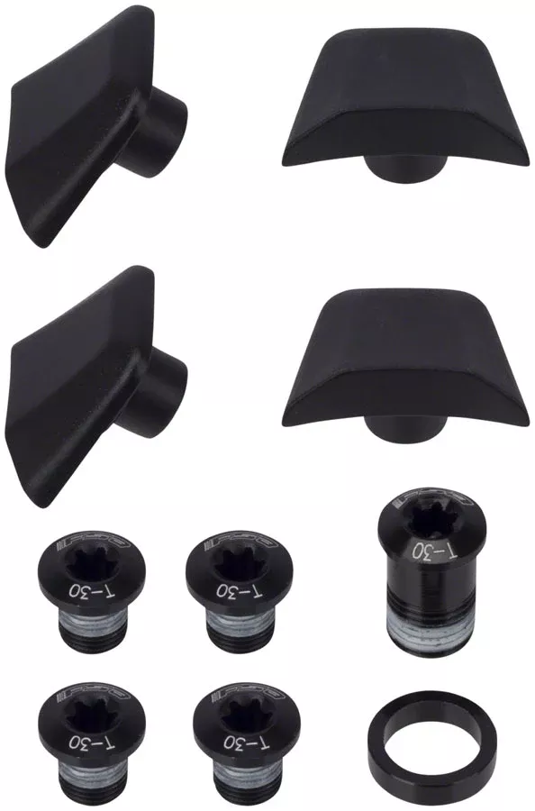 Full Speed Ahead SL-K ABS Chainring Bolt Kit – Black 10-Piece Kit