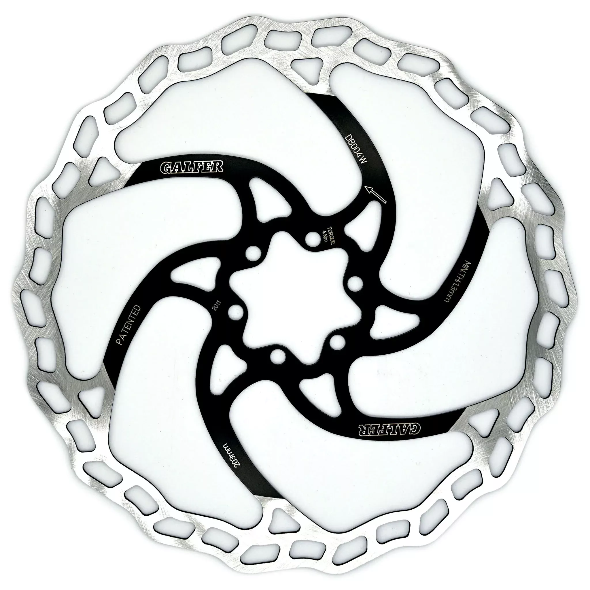 Galfer MTB/E-Bike Disc Brake Rotor – 180mm 6-Bolt 2.0mm