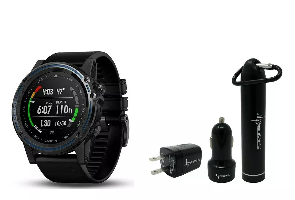 Garmin Descent MK1 Sapphire Dive Watch GPS Computer w/ Wearable4U Power Bundle
