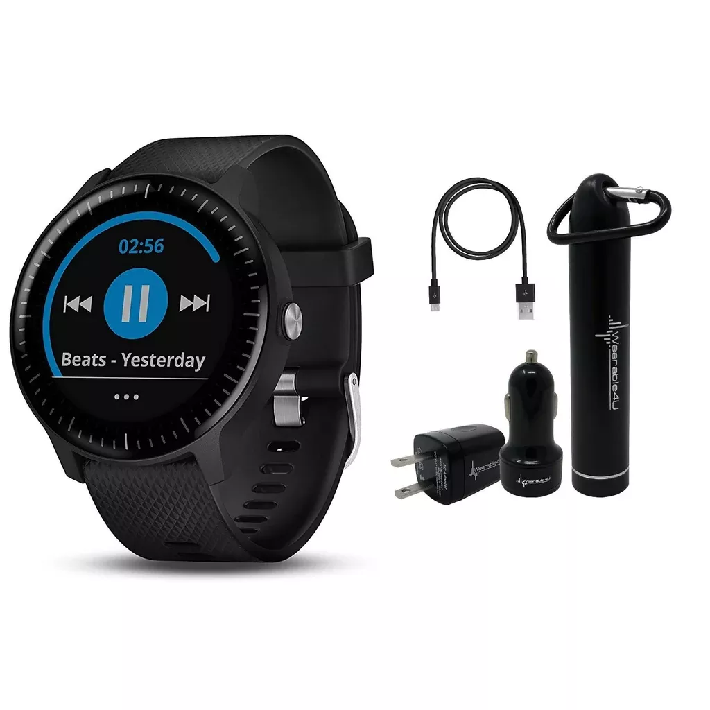 Garmin Vivoactive 3 GPS Smartwatch and Wearable4U Ultimate Power BundleMusic